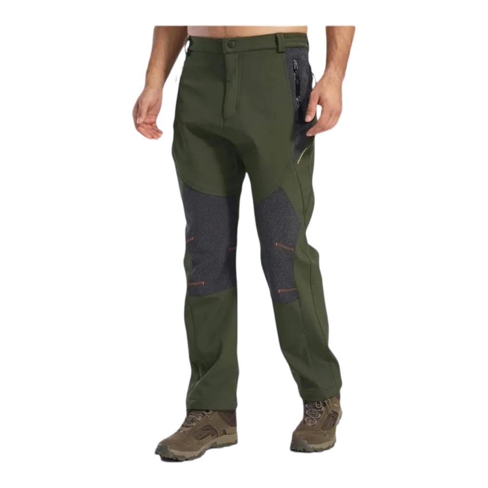 MAGCOMSEN Men’s Snow Pants Size 38 Black Green US Water Resistant Zip Pockets R